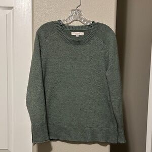 LOFT Green Crew Neck Sweater